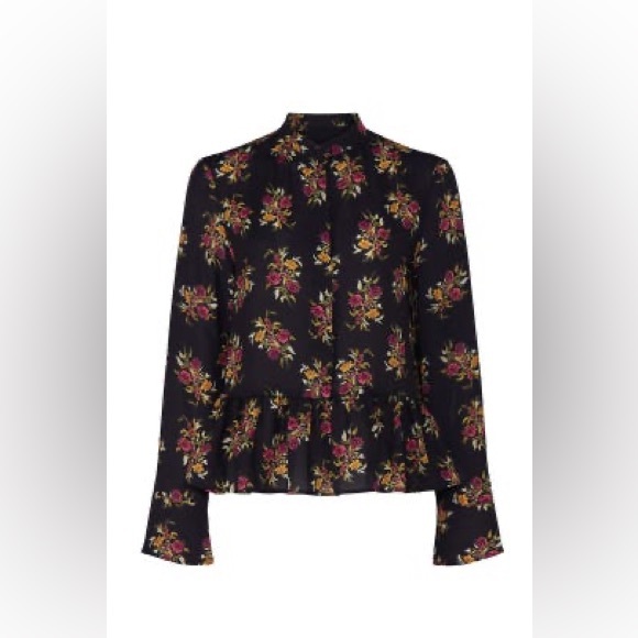 RENT THE RUNWAY Thakoon Collective Floral Peplum Button Front Blouse - Picture 6 of 12